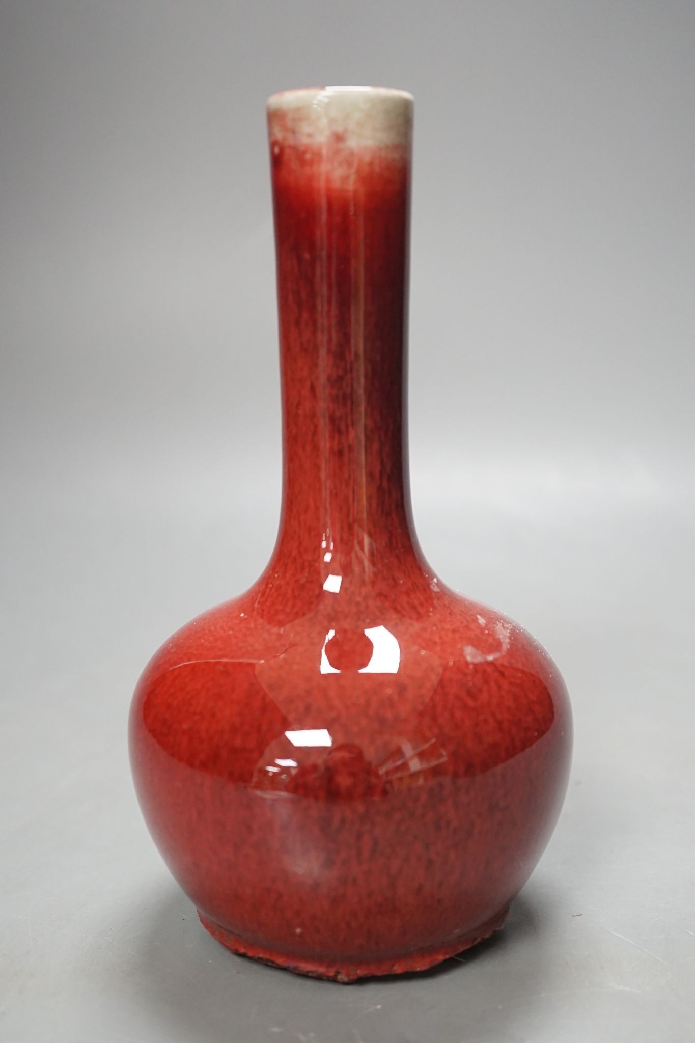 A Chine sang-de-boeuf vase, 17cms high.